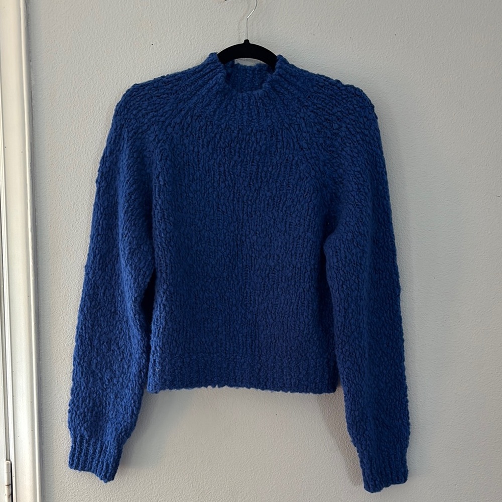 Maeve - Blue Textured Sweater - S